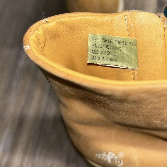 Timberland Camel Tan Nubuck Leather Wedge Zip Ankle Boots 37356 Womens US Size 8 - Picture 11 of 14